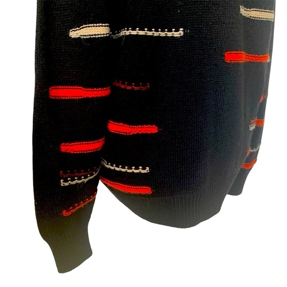 Berna Sweater Soft Wool Blend Pullover Turtleneck Art Black Orange Beige Brown L - Picture 6 of 13
